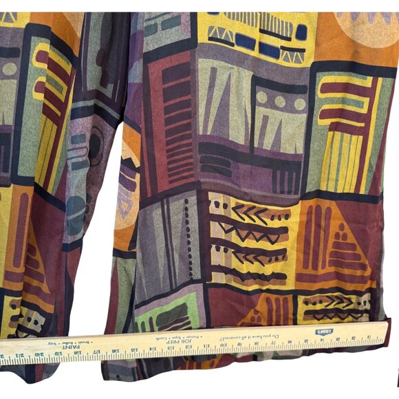 Nikita Mhaisalkar Anthropologie Wide-Leg Pants Small Multicolor Abstract Pattern - Picture 9 of 11